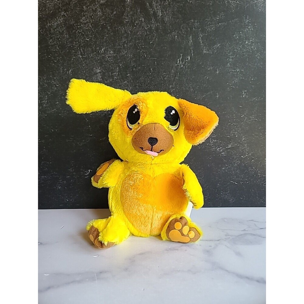 Ball Pets Sunny Yellow Puppy Dog 2014 Folds Into A Ball Stuffed Plush Animal Toy
